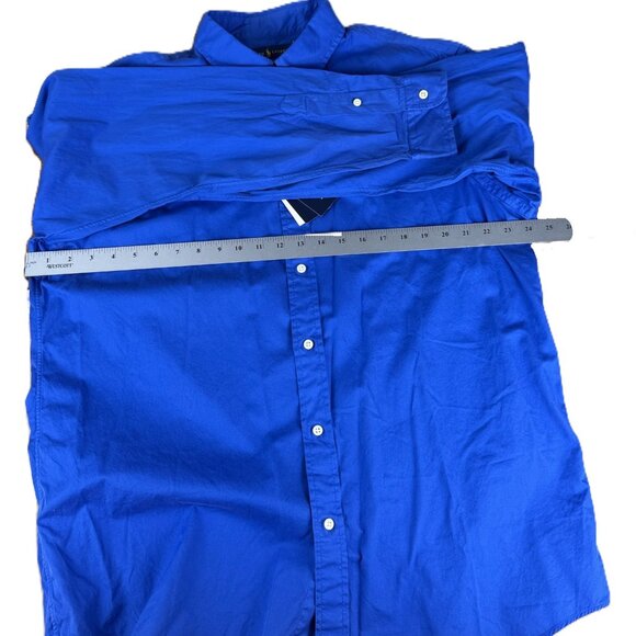Ralph Lauren Classic Fit Blue Poplin Button Down Shirt Men XL NWT - Picture 6 of 7